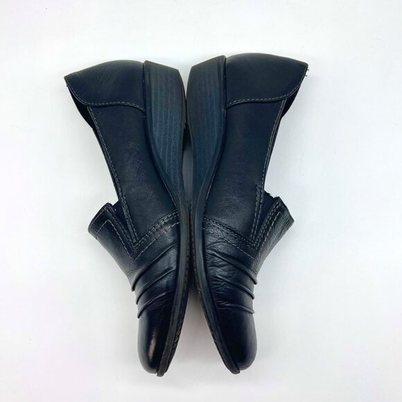Earth Origins Laughlin Black Leather Slip-On Comfort Loafers Shoes Size 6.5 - Picture 6 of 9